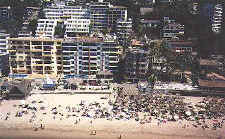 puerto vallarta gay beach - a parasailer's view of los Muertos