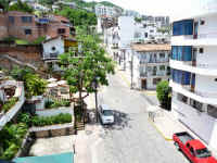 view south along Olas Altas street from master bedroom balcony