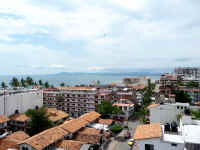 andales on the bay rooftop view north of town and bay