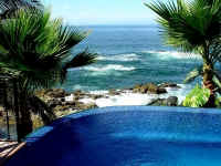 villa pool and ocean views