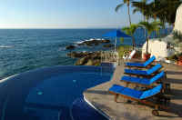 conchas chinas puerto vallarta rental - pool at beach