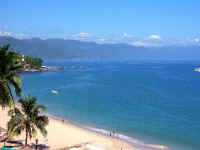 playa los muertos beach and Banderas bay view from pool terrace