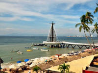  pier on Los Muertos beach in Puerto Vallarta, Mexico