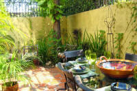 enclosed outdoor courtyard patio