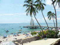 condo views showing the new pier on Los Muertos beach