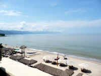 view to the south on los muertos beach Puerto Vallarta