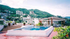 rooftop pool  and sundeck at La Palapa in gay-friendly Puerto Vallarta, Mexico