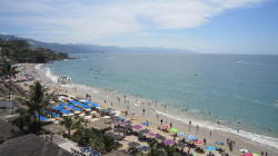 looking south along los muertos beach towards conchas chinas