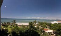 Cuale river as it flows into Banderas Bay in puerto vallarta mexico