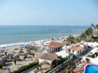 los muertos beach at the playa bonita and view to the north