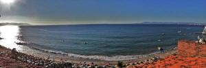 panoramic views of Puerto Vallarta Mexico from the Playa Bonita rooftop on Los Muertos beach