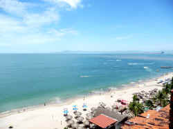 rooftop view los muertos beach and Banderas bay