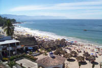 viewing the puerto vallarta gay beach the Green and Blue Chairs