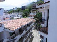 a look up Abedul Street leaving los muertos beach