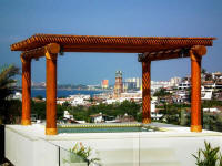 views of puerto Vallarta downtown and church