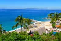 views of Conchas Chinas beach from the villa