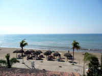 view of beach and bay looking west