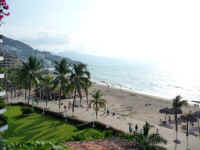 view from condo south along playa los muertos puerto vallarta