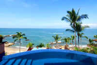 pool, beach and bay views from Puerto Vallarta villa rental