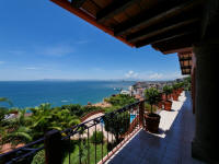 lovely ocean views from along the bedroom terrace