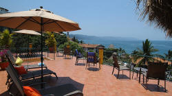 rooftop terrace with panorama ocean view and banderas bay