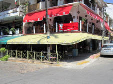 Cafe San Angel with Hot Frida's upstairs on olas altas street
