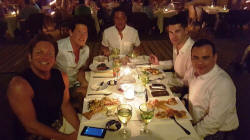 mark schwab and friends - La Palapa restaurant and dining on Los Muertos beach - thanks to MSB