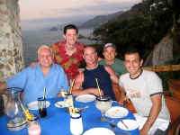 michael bottrill and friends at le Kliff restaurant Vallarta '04
