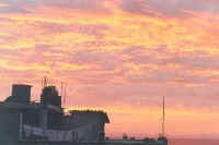 Sunset clouds over Banderas Bay from my apartment