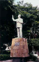 Statue of beloved President Lazaro Cardenas del Rio. Famous for his radicalism and his honesty, Cardenas nationalized Mexico's oil resources in 1938