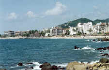 los muertos beach from conchas chinas beach