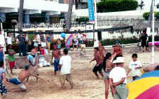 volleyball at the san marino hotel on los muertos beach