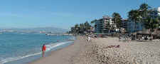 los muertos beach out for an early morning stroll