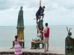 sculptures on malecon boardwalk by alejandro colunga - Rotunda of the Sea