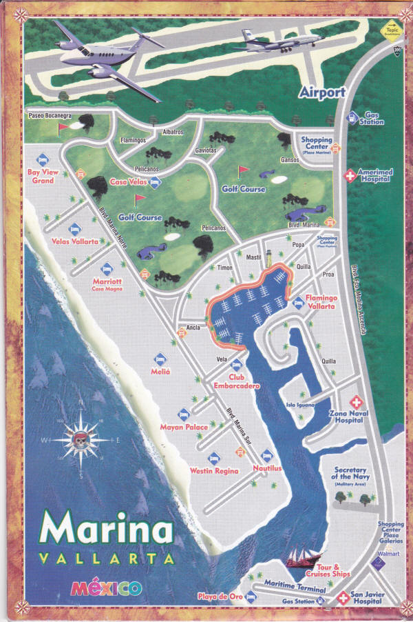 the Marina in Vallarta - a Map