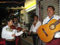 puerto vallarta street performers playing mariachi music