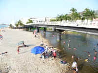 New malecon walkway over the cuale river puerto vallarta mexico