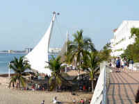 pedestrian bridge from South Side into Puerto Vallarta downtown