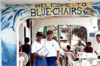 blue chairs restaurant waiters pilo and bernardo