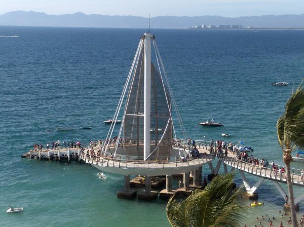 los muertos pier main attraction in puerto vallarta mexico