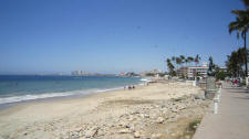puerto vallarta beaches - the downtown beach looking north to the hotel zone and marina vallarta