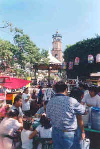 puerto vallarta downtown Zocalo plaza during a festival