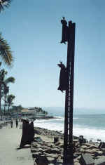 bustamante's very popular sculpture on the vallarta malecon