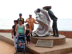 puerto vallarta sculpture to xiutla folk dancers by Jim Demetro 2006