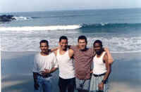 Nicolas, Antonio, Sixto and Kevin in Lo de Marcos in Nayarit