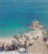 looking down on conchas chinas beaches