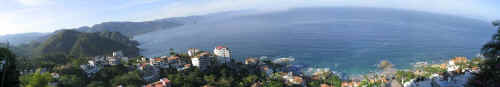 puerto vallarta panoramic view from conchas chinas hillside