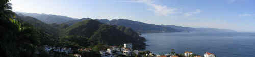 another view showing Banderas Bay's south shoreline and the Sierra Madre mountains - thanks to Tom